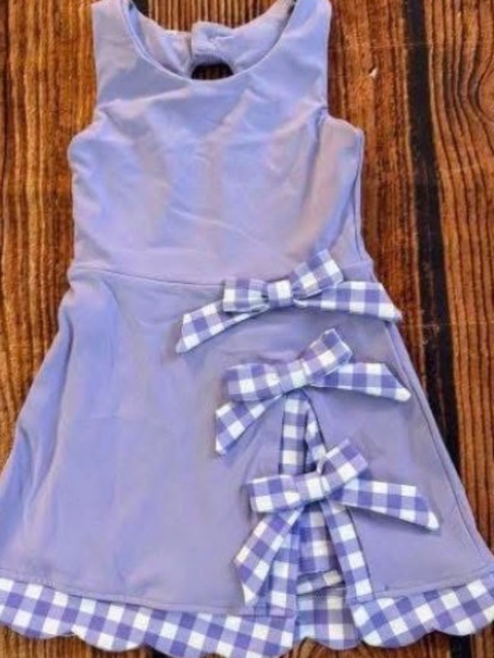 Scallop Purple Athletic Skort Dress with Bows New